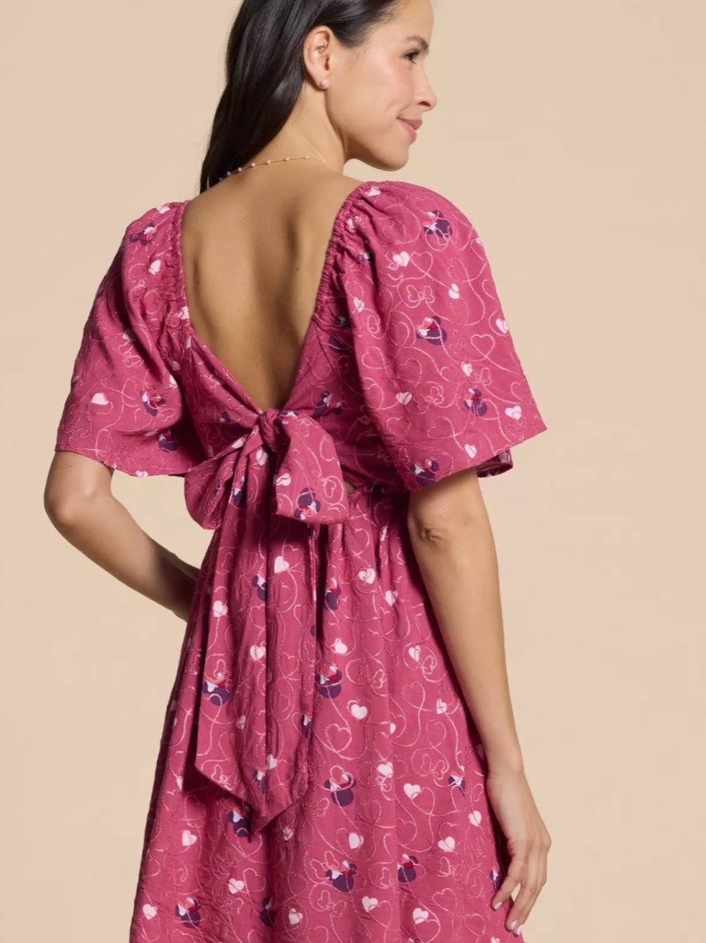 Disney Minnie Mouse Embroidered Hearts Smock Dress - BoxLunch Exclusive-New-S